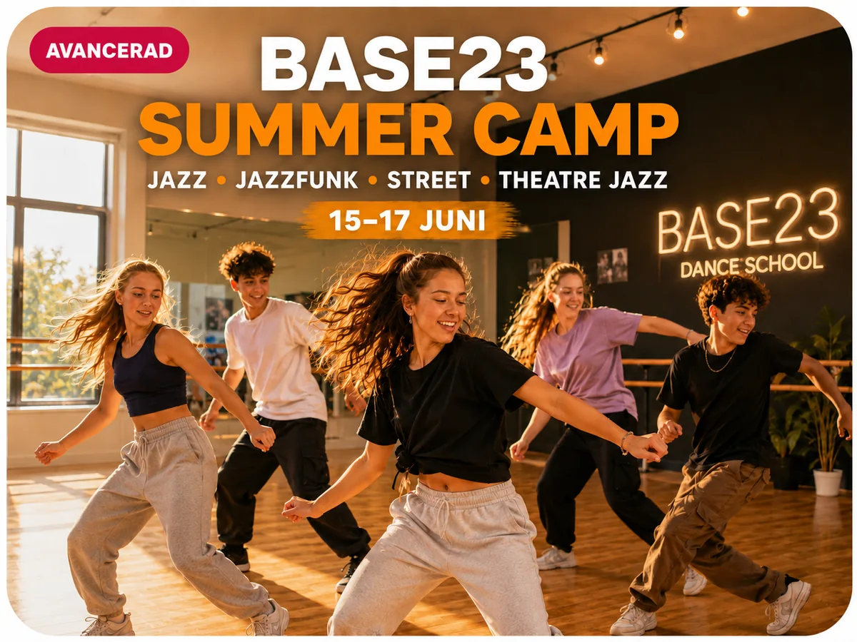 BASE23 Summer Camp — Jazz, Jazzfunk, Street och Theatre jazz, 15–17 juni